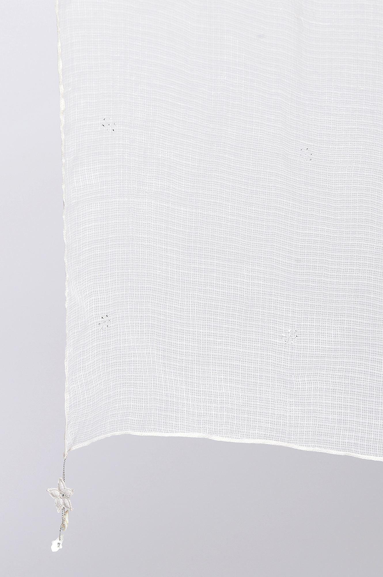 Folksong By W Ecru Solid Kota Drape - wforwoman