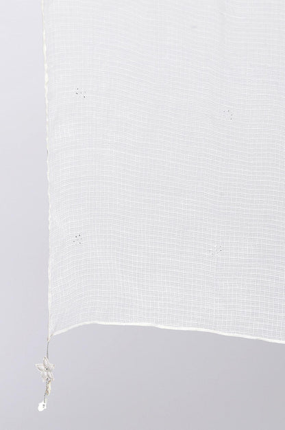 Folksong By W Ecru Solid Kota Drape - wforwoman