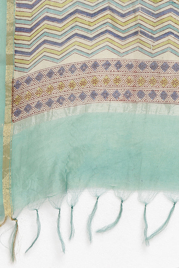 Floral Multicoloured Printed Cotton Silk Drape