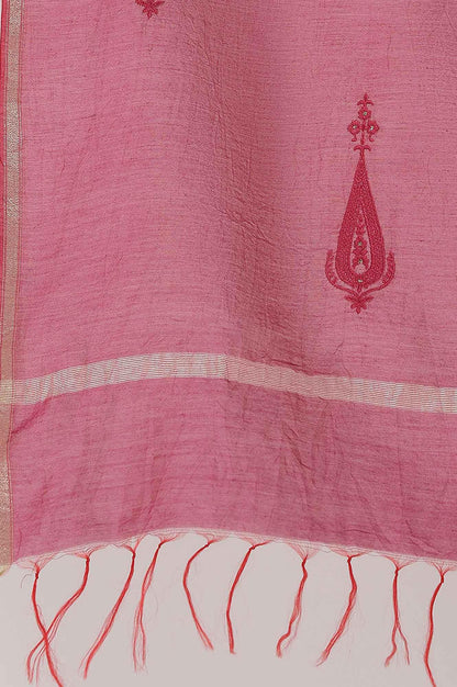 Fuchsia Solid Cotton Silk Drape - wforwoman