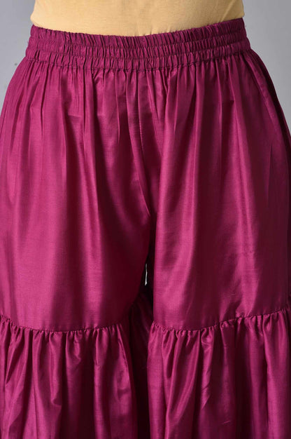 Grey Velvet Short kurta Sharara Set - wforwoman