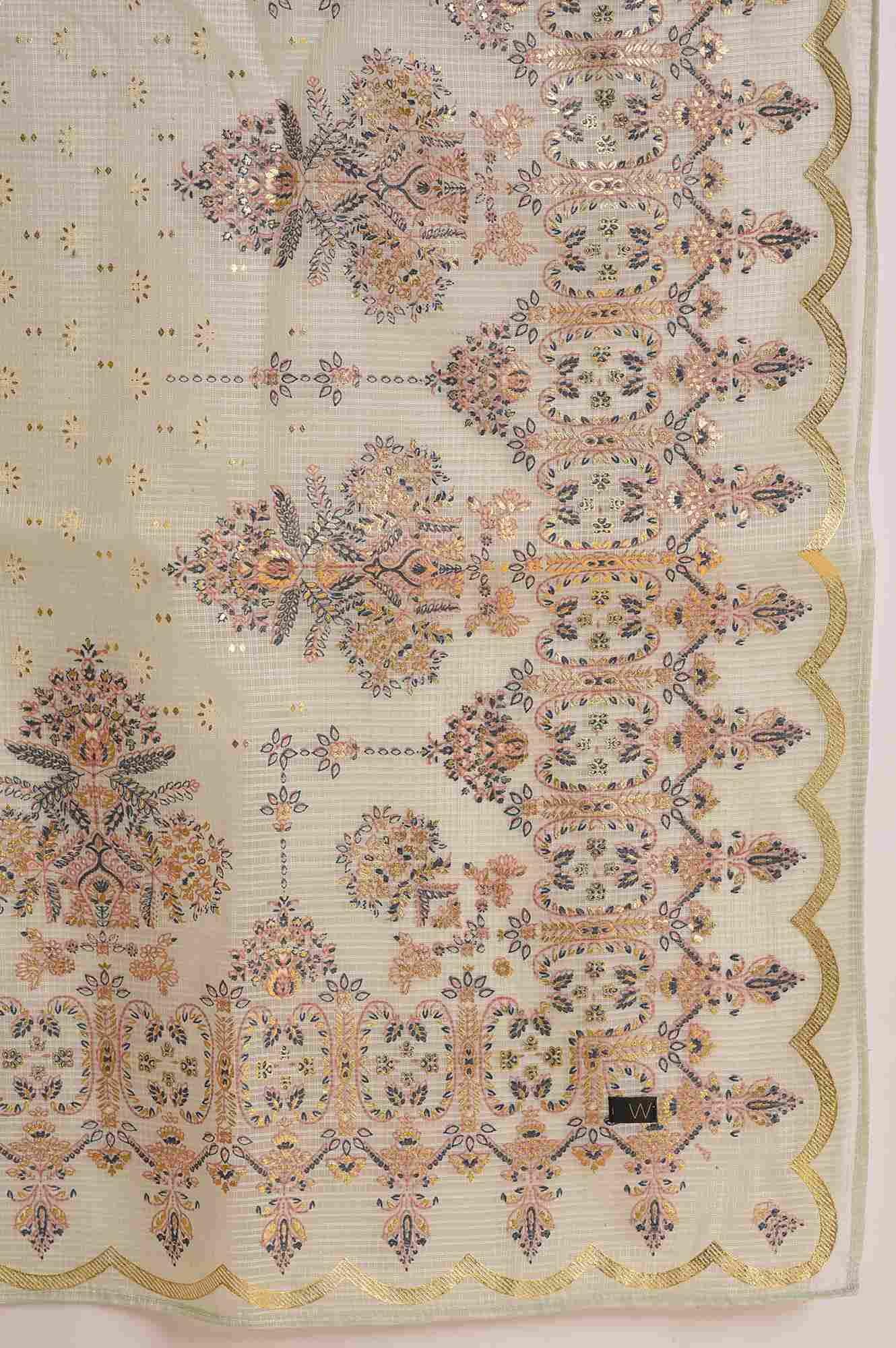 Dark Green Embellished Velvet kurta, Sharara And Dupatta Set - wforwoman