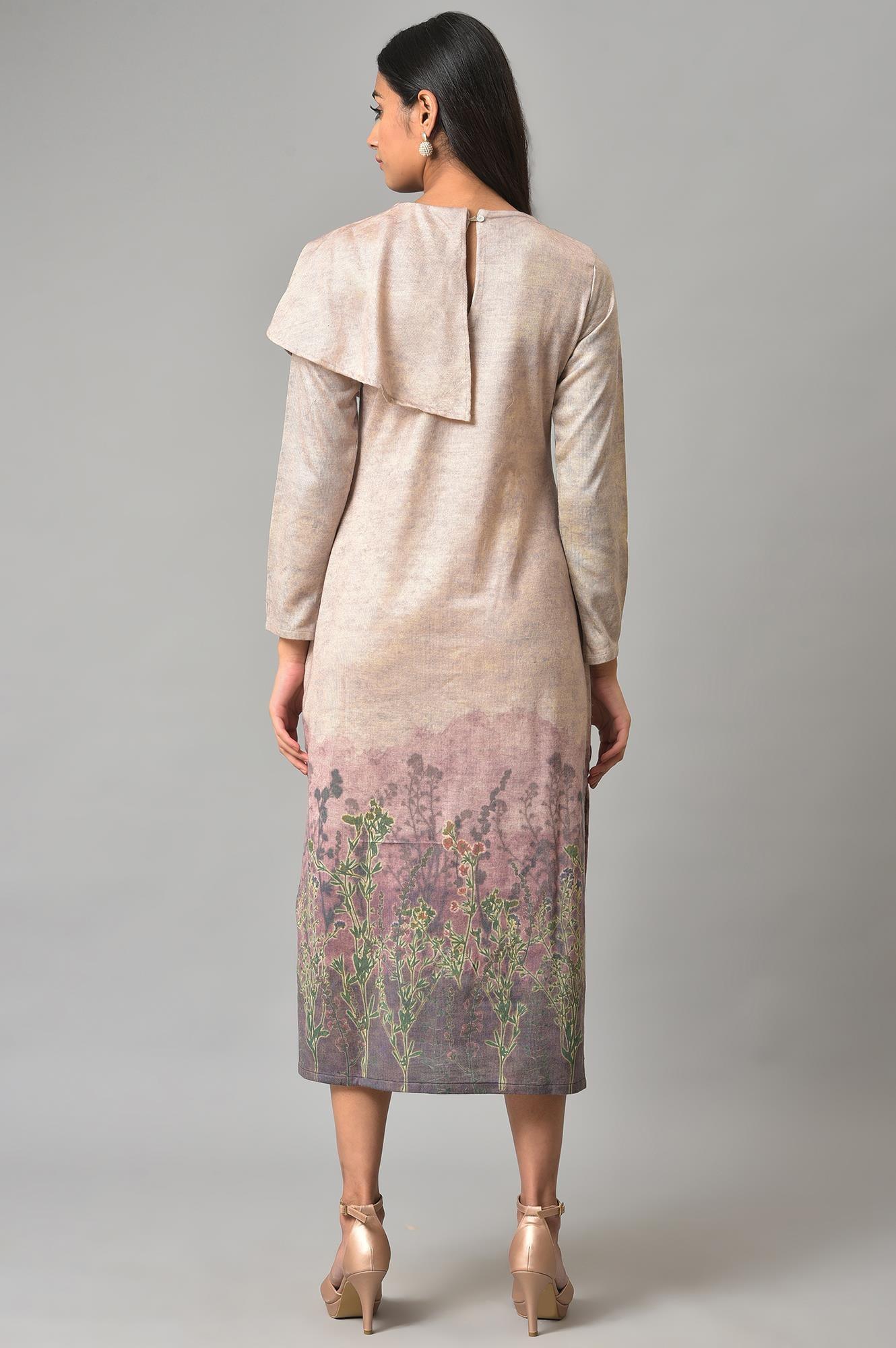 Pink Front Cascade Western Dress - wforwoman