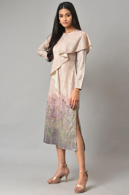 Pink Front Cascade Western Dress - wforwoman