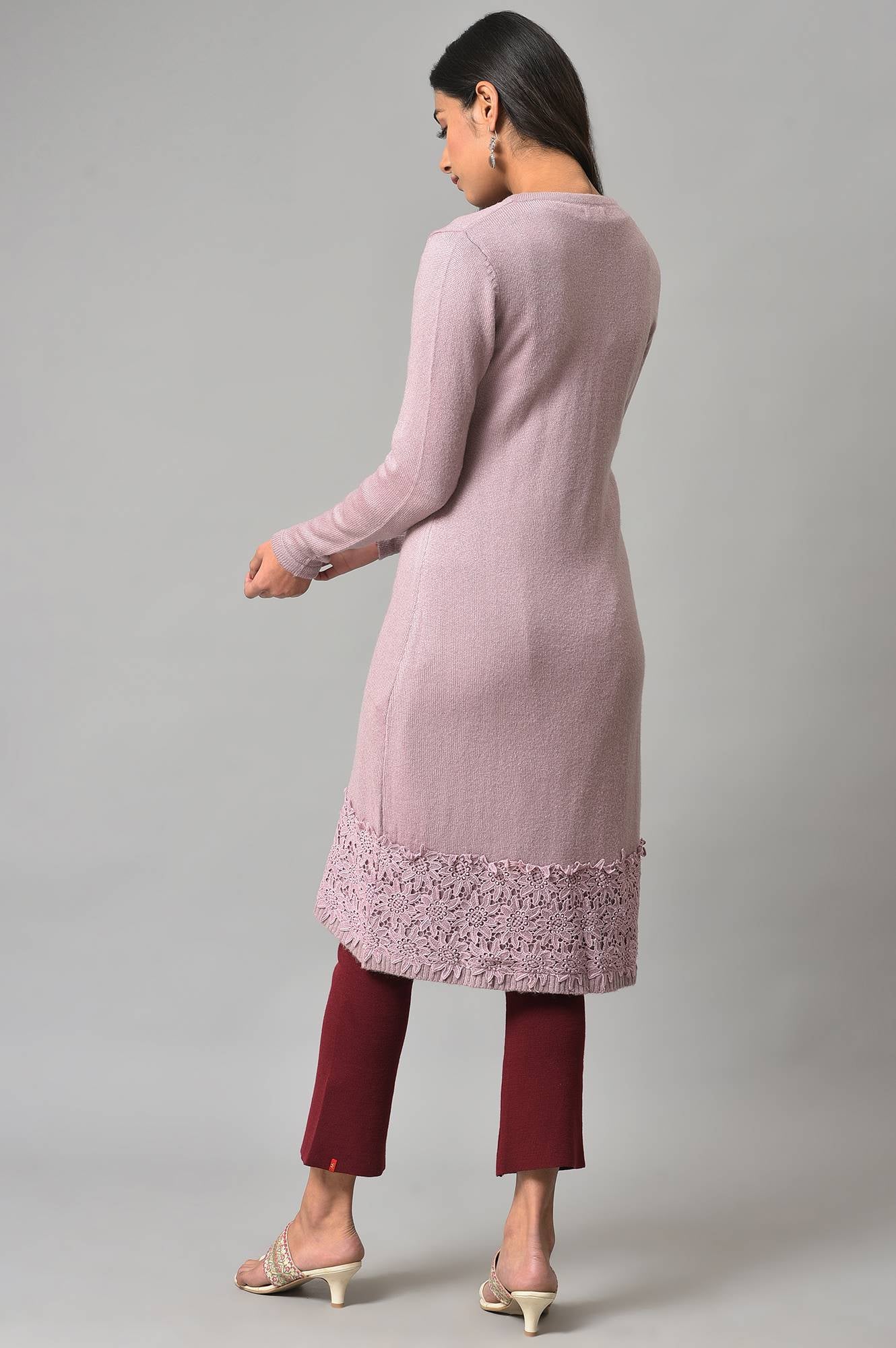 Light Purple Winter Cardigan