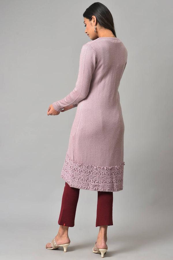 Light Purple Winter Cardigan