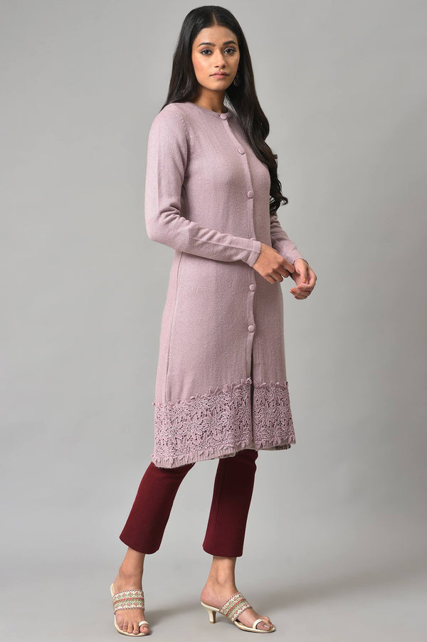 Light Purple Winter Cardigan