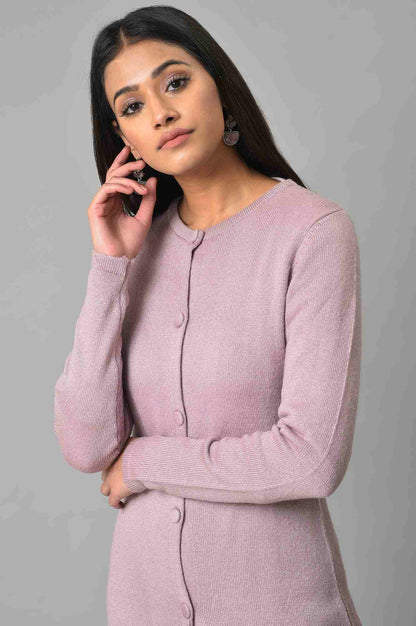Light Purple Winter Cardigan
