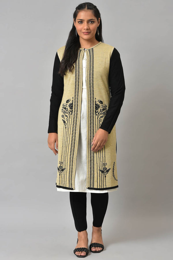 Black Reversible Front Open Women Cardigan