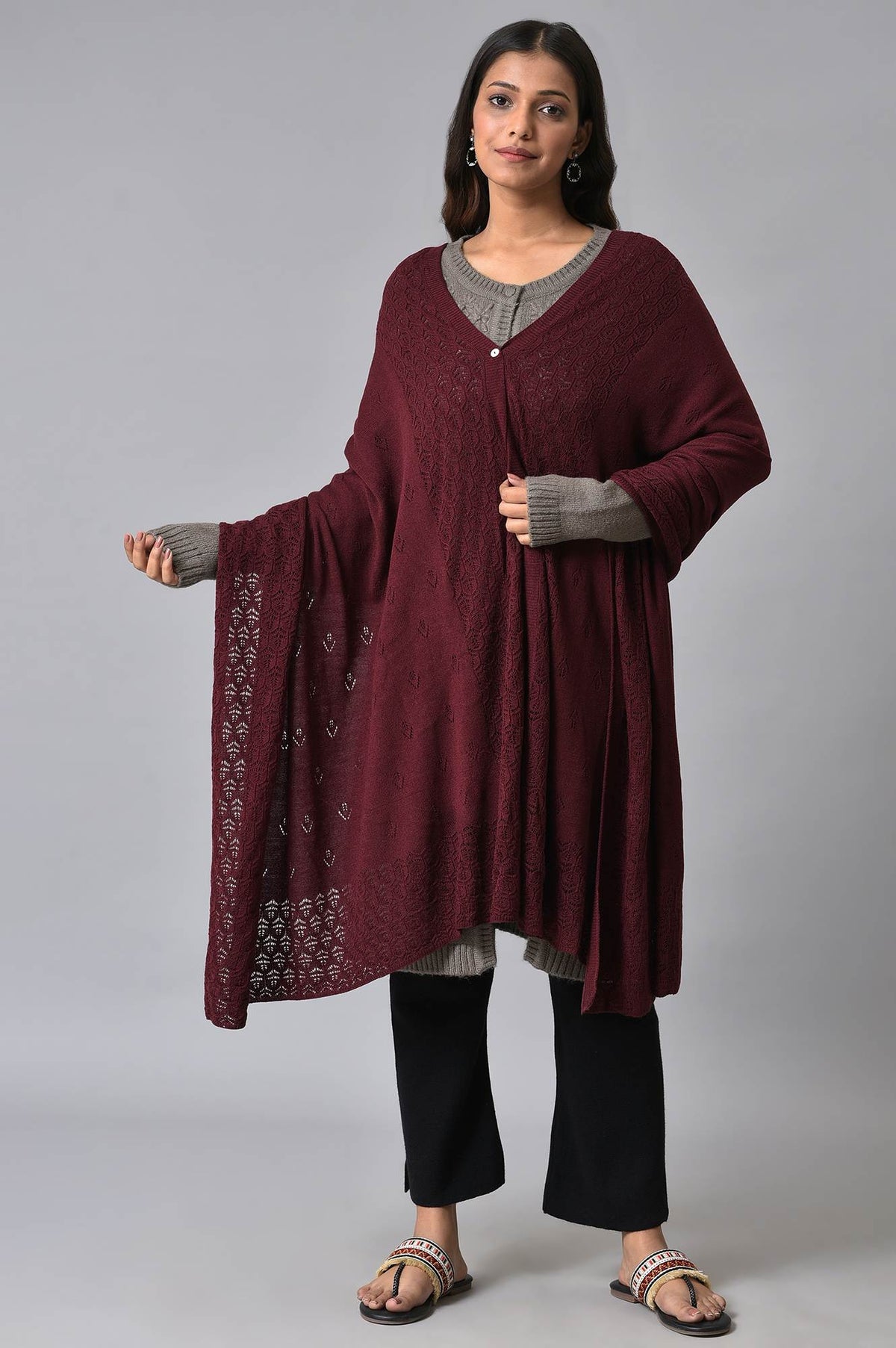 Purple Acrylic Open Cape - FS