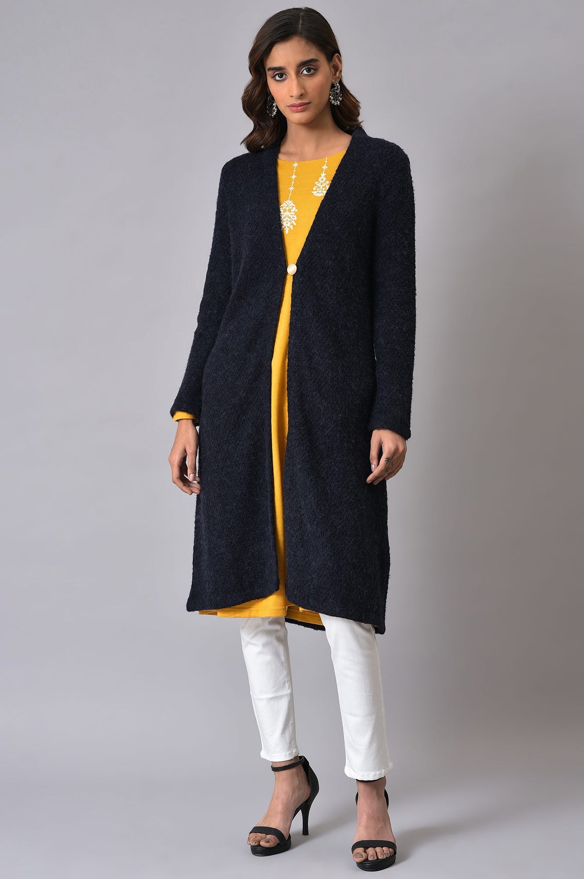 Blue Winter Women Cardigan - S