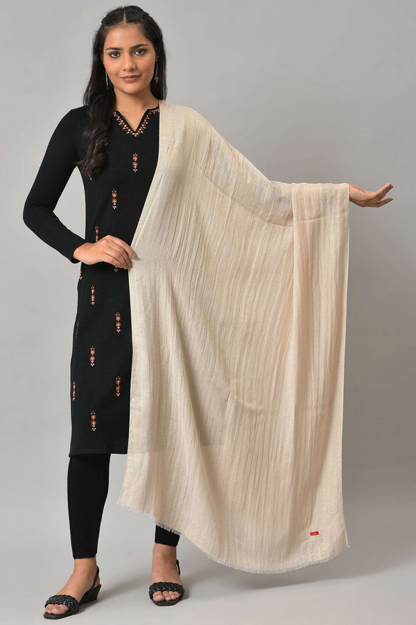 Gold Lurex Women Winter Shawl