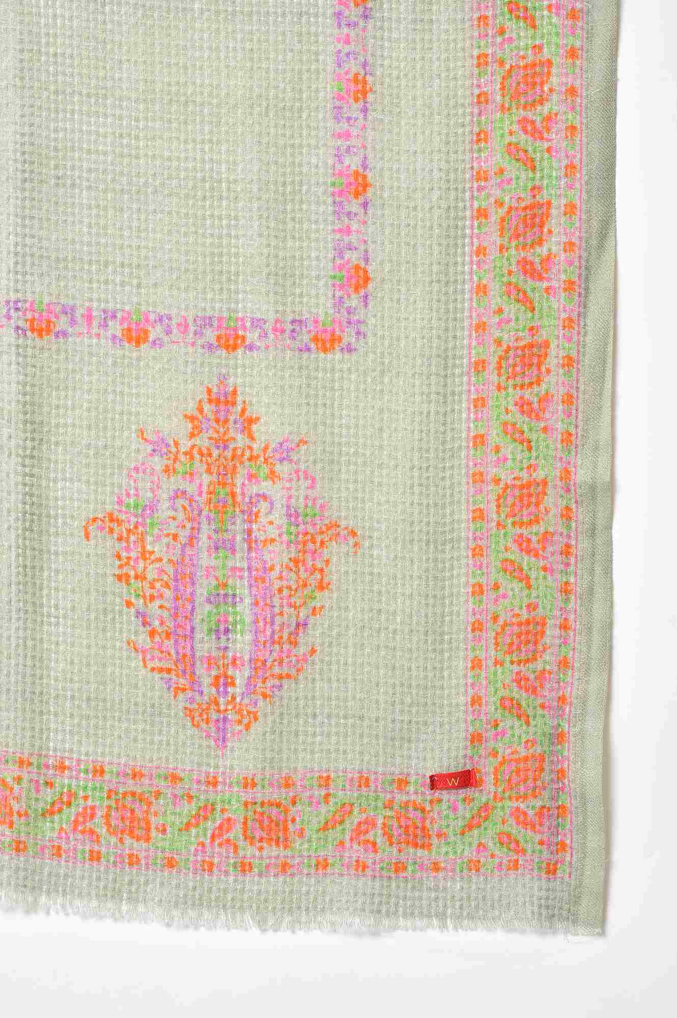 Bright Multi-Coloured Floral Printed Shawl