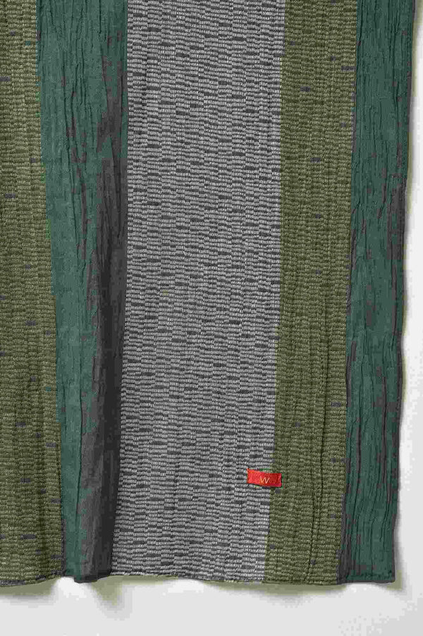 Dark Green 2-Tone Cotton kurta With Slim Pants And Dupatta