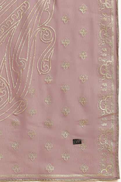 Green Placement Printed Georgette Kurta, Pants And Dupatta Set - wforwoman