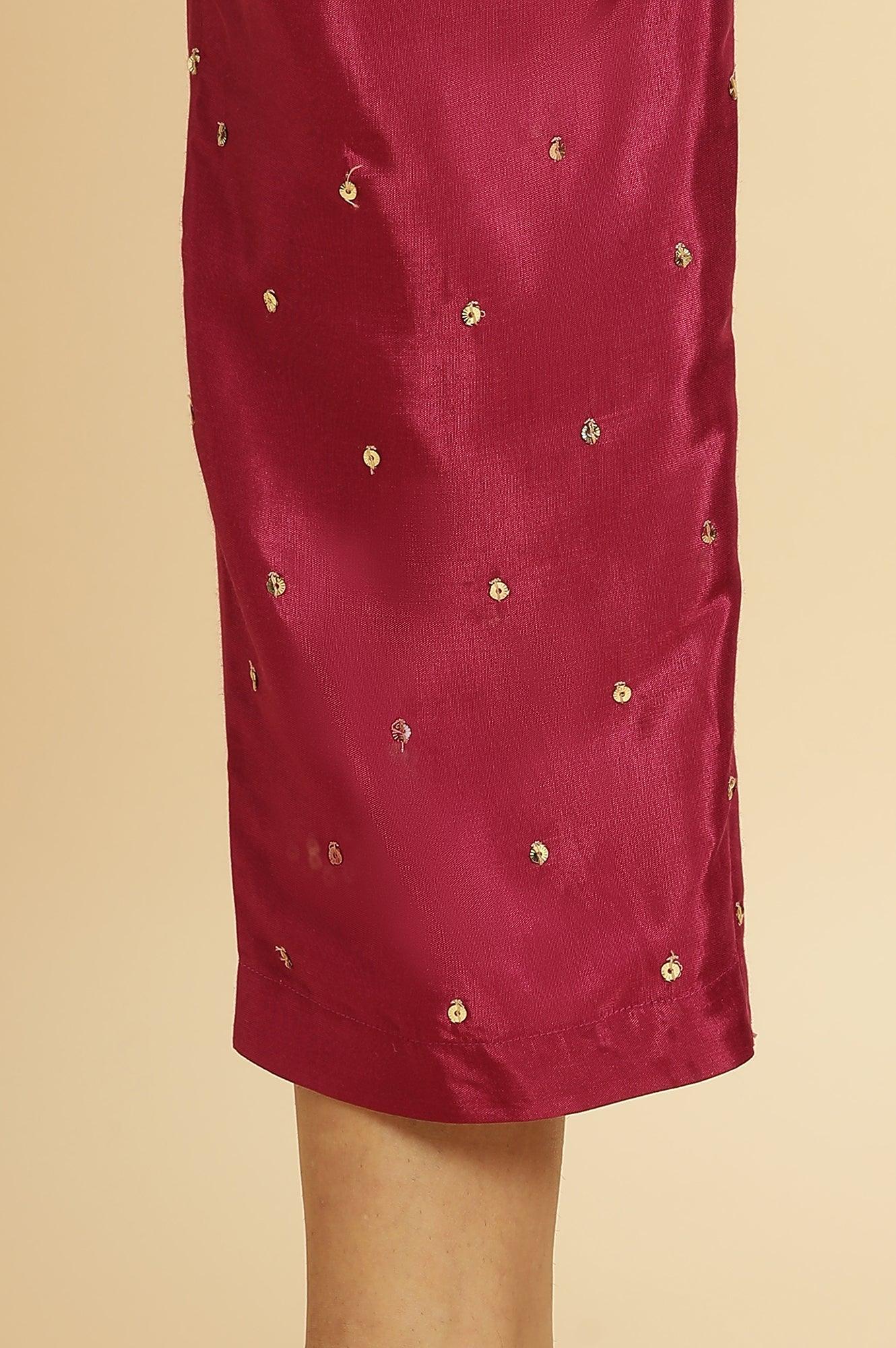 Sea Green Embroidered Kurta, Pants &amp; Dupatta Set - wforwoman