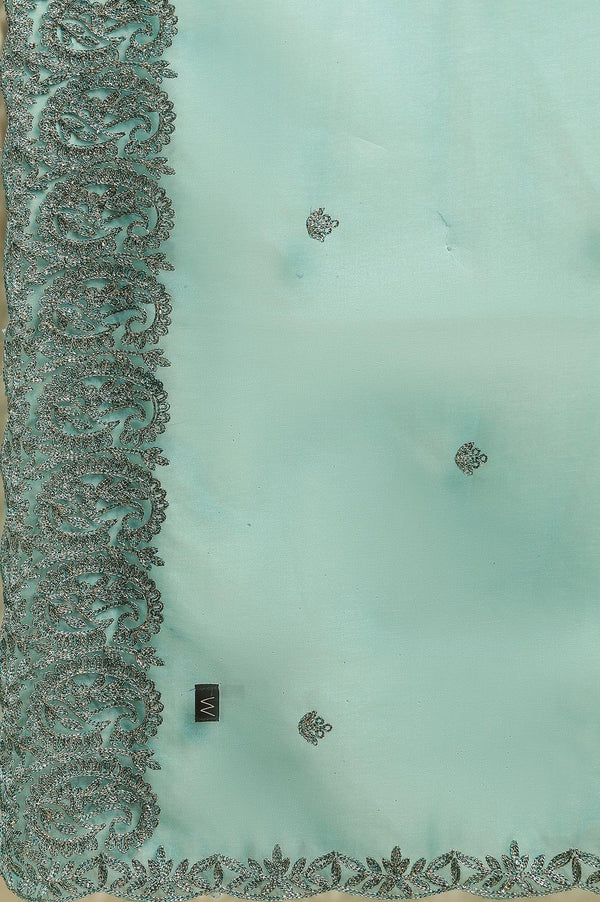 Green Print-On-Printed Embellished Flared Kurta, Sharara And Dupatta Set