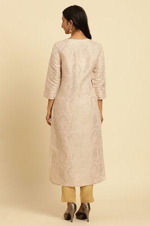 Creame Rayon Dobby Embellished Festive Kurta