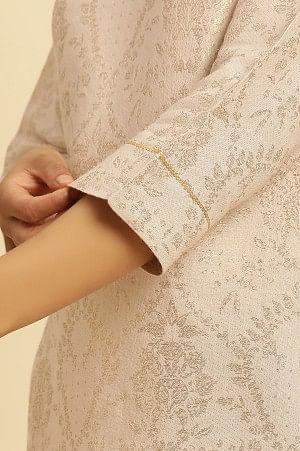 Creame Rayon Dobby Embellished Festive Kurta