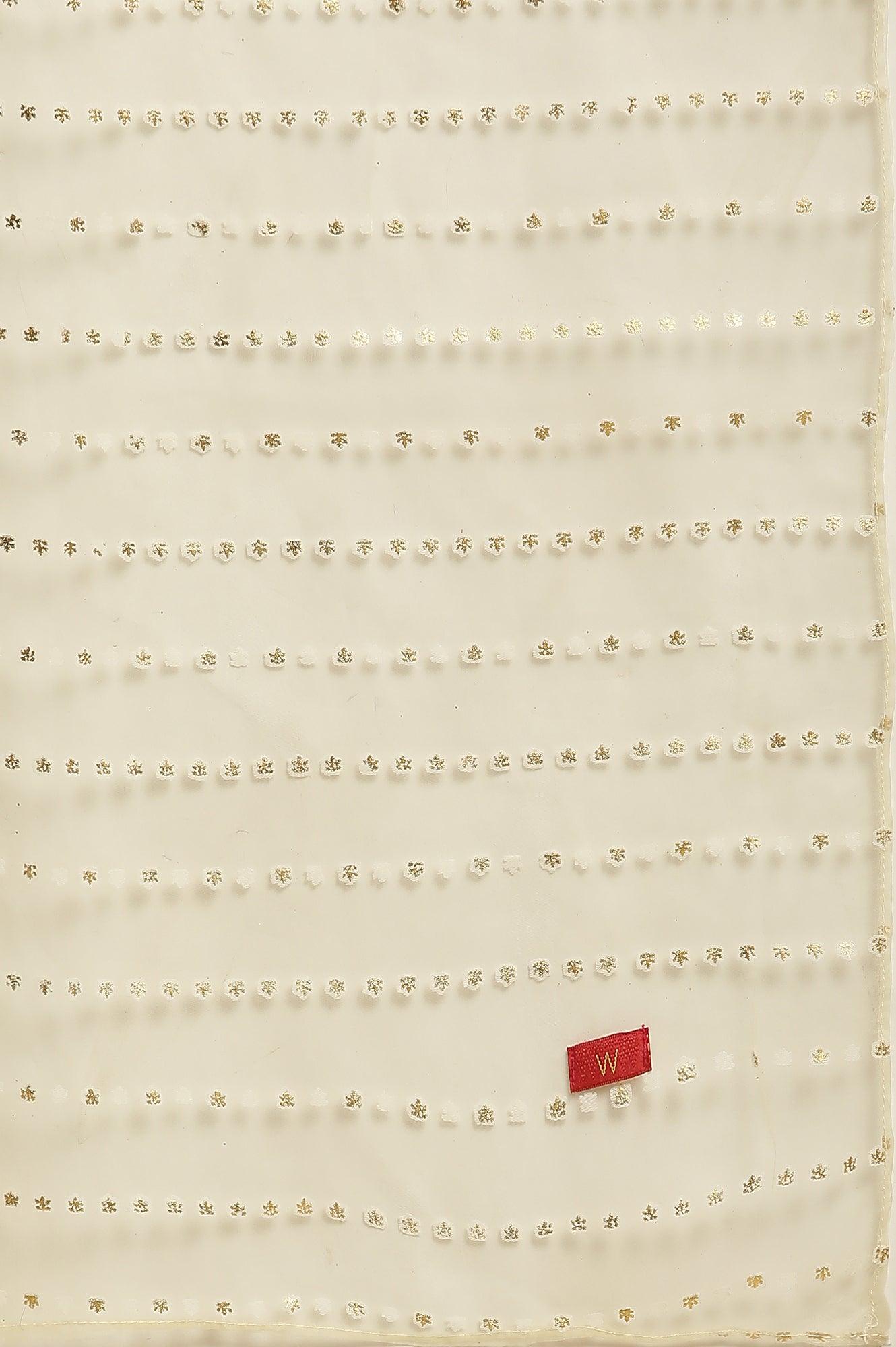 Green Embellished Shantung Kurta, Pants And Dupatta Set - wforwoman