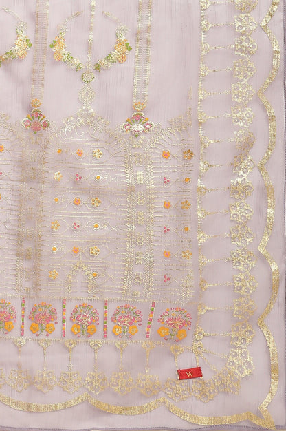 Yellow Embellished Shantung Kurta, Pants And Dupatta Set - wforwoman