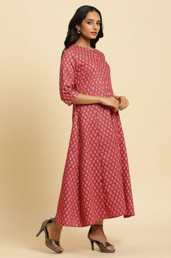 Maroon Flared Festive Kurta, Pants And Organza Dupatta Set