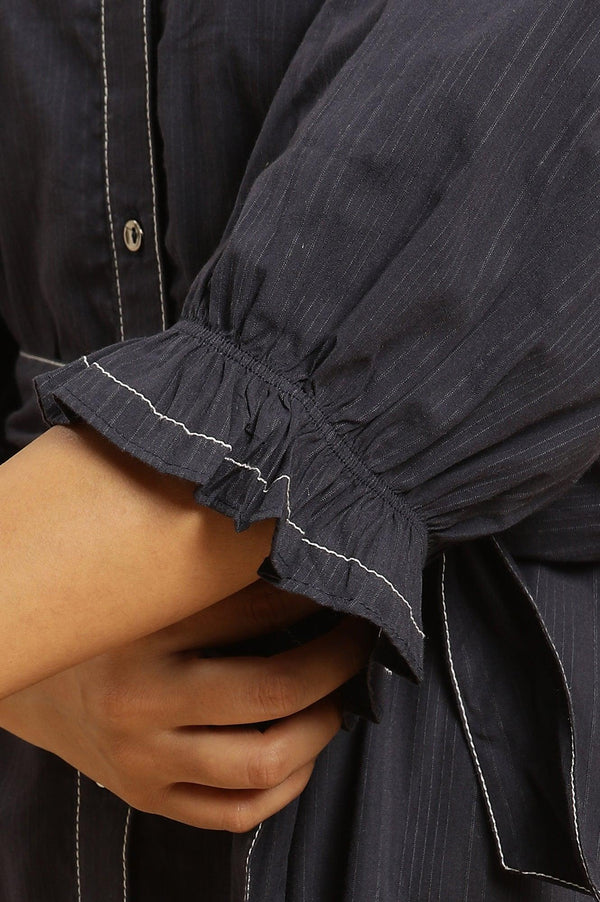 Blue Cut Work Embroidered Dress