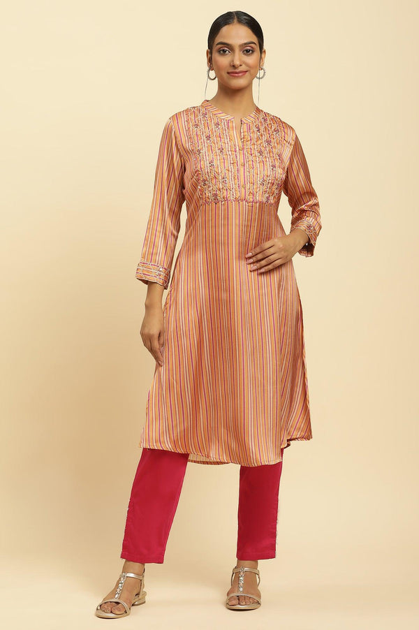 Bright Multi-Coloured Embroidered Kurta