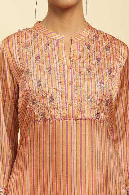 Bright Multi-Coloured Embroidered Kurta - wforwoman