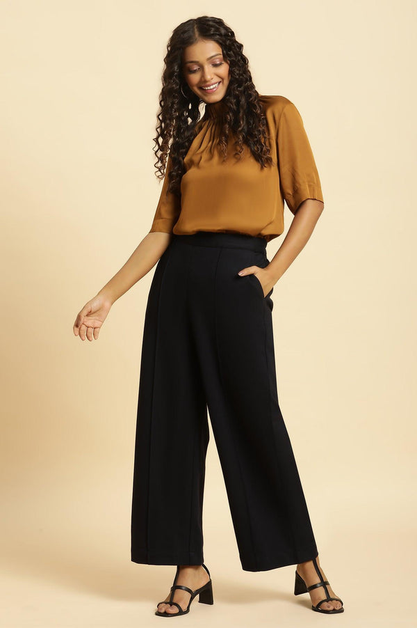 Brown Satin Western Top