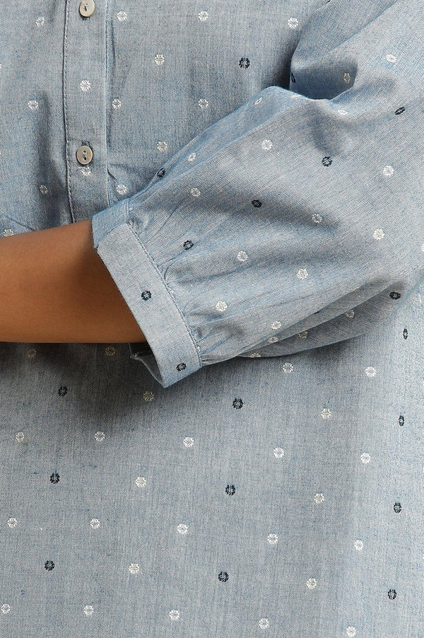 Yellow Peplum Embroidered Yoke Top