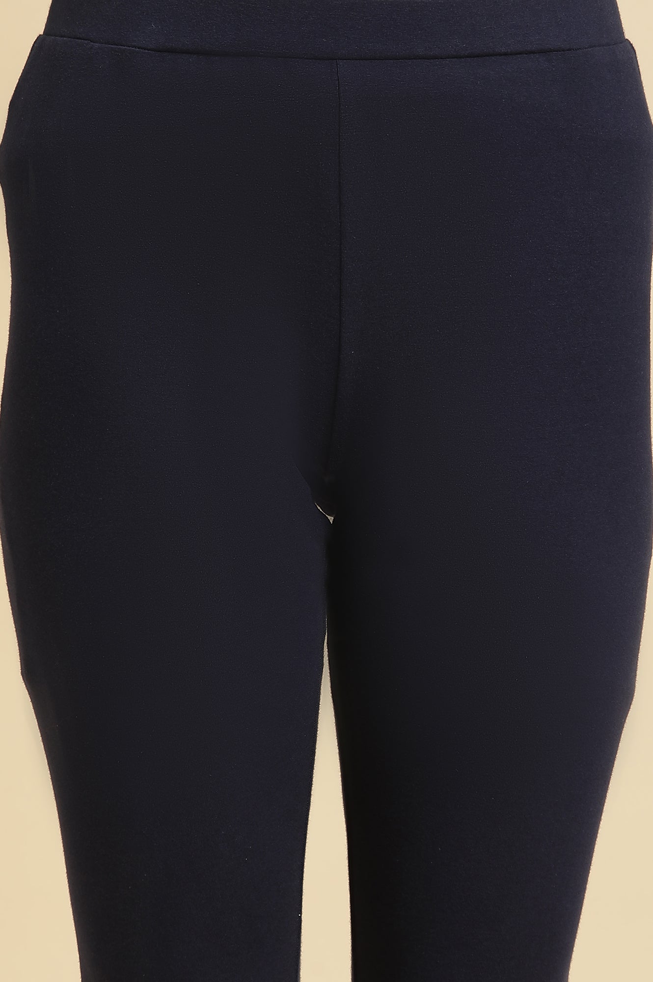 Blue Cotton Jersey Lycra Tights
