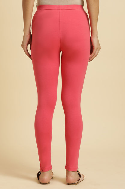 Pink Cotton Jersey Tights