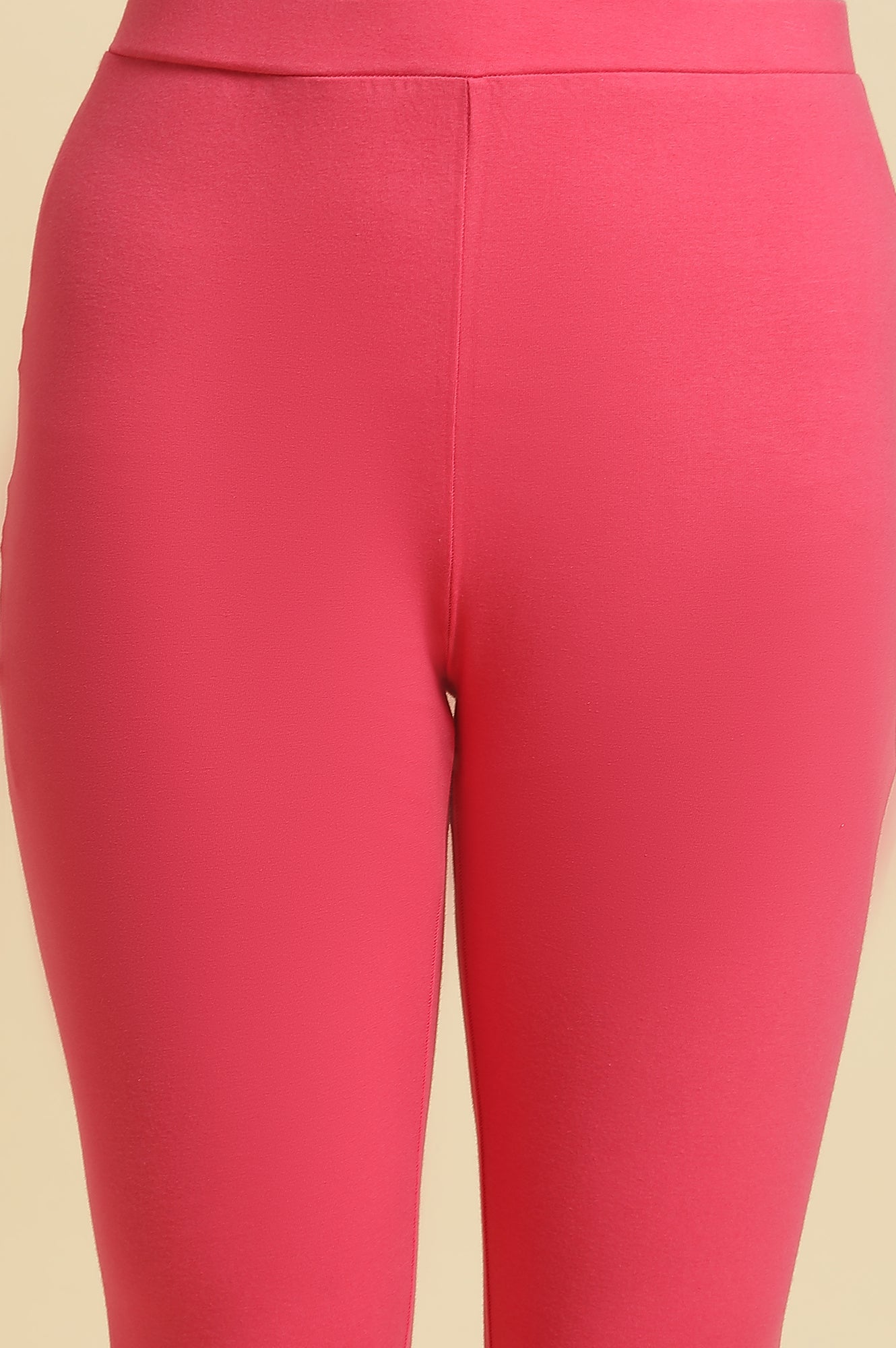 Pink Cotton Jersey Tights
