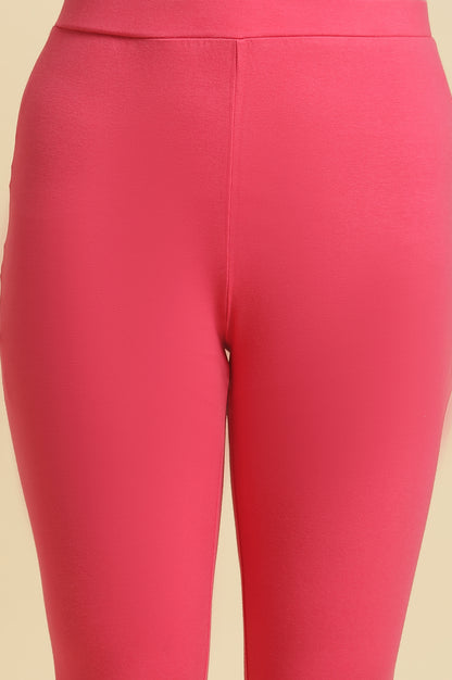 Pink Cotton Jersey Tights