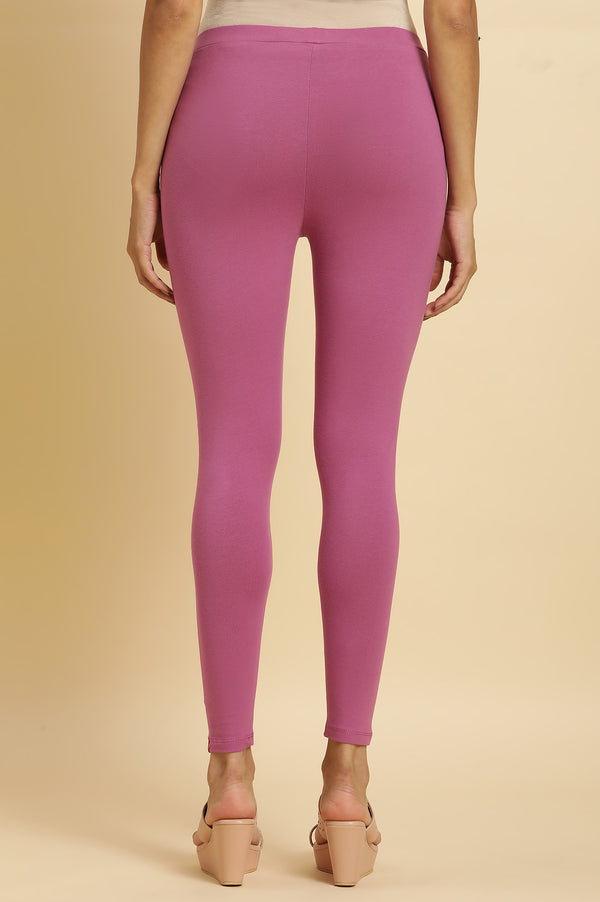 Purple Cotton Jersey Lycra Tights