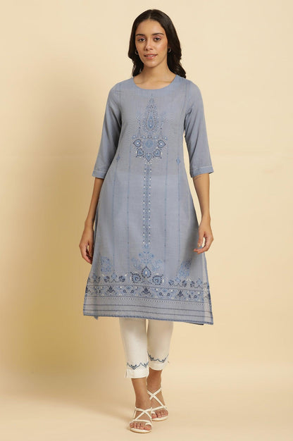 White Slim Pants With Embroidered Hemline - wforwoman