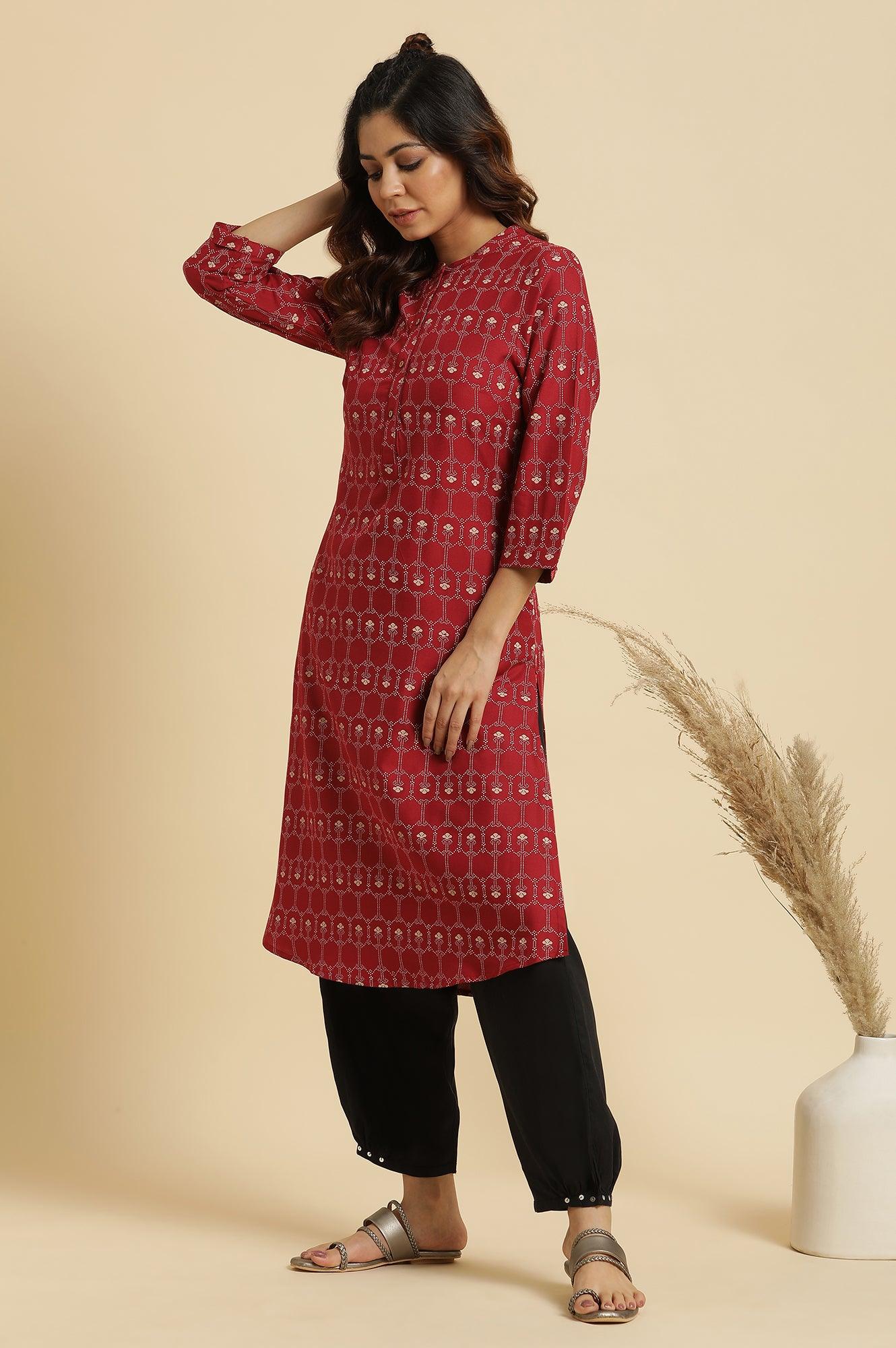 Black Side Gather Pants With Sequin Details - wforwoman