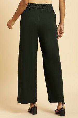 Green Pin Tuck Trouser Pants - wforwoman