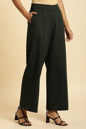 Green Pin Tuck Trouser Pants - wforwoman