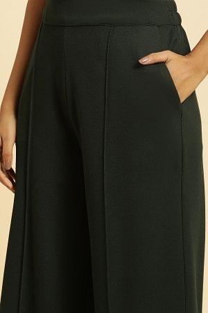 Green Pin Tuck Trouser Pants - wforwoman