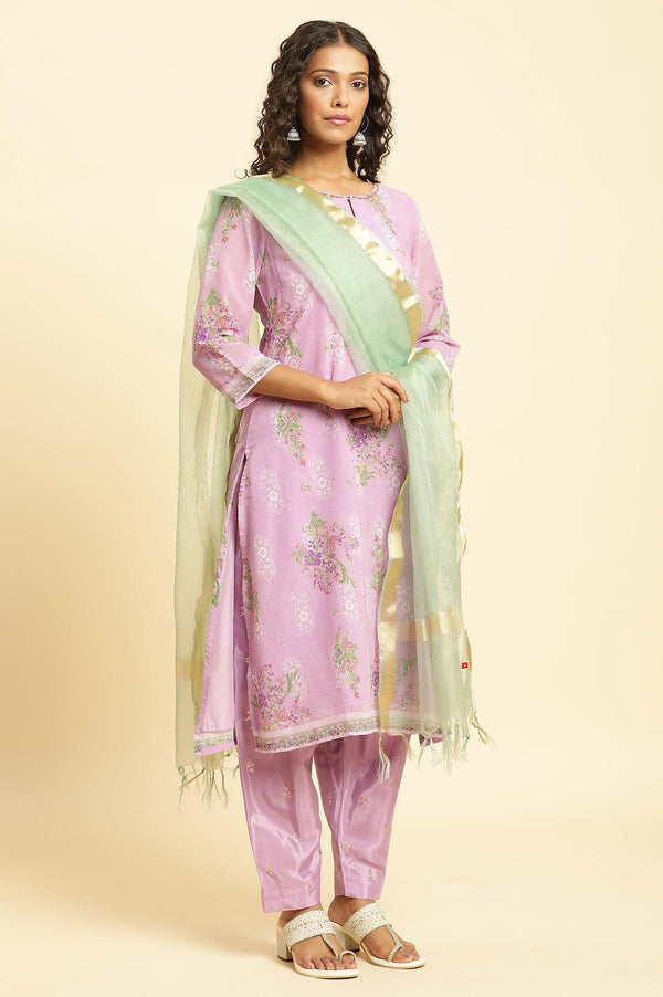 Light Purple Gathered Festive Salwar