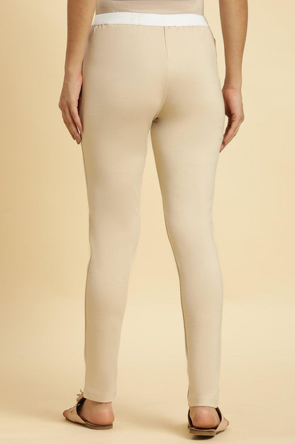 Beige Basic Western Wear Leggings - wforwoman