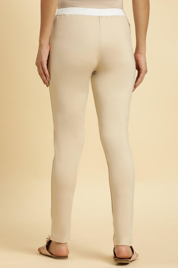 Beige Basic Western Wear Leggings