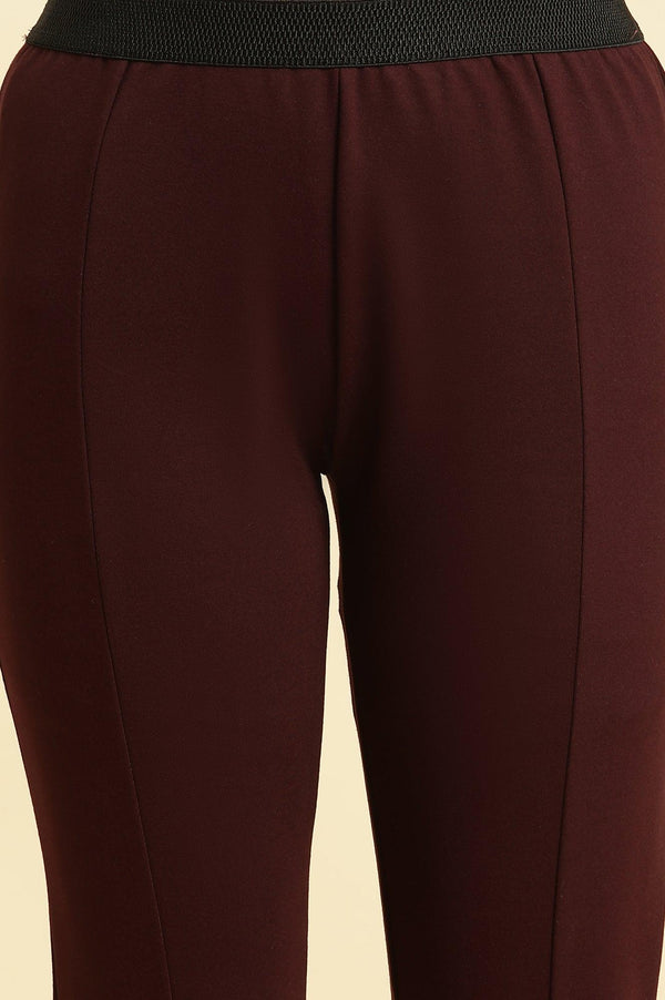 Wine Basic Western Wear Leggings