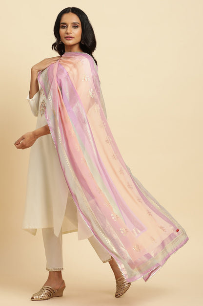 Lilac Printed Chiffon Dupatta