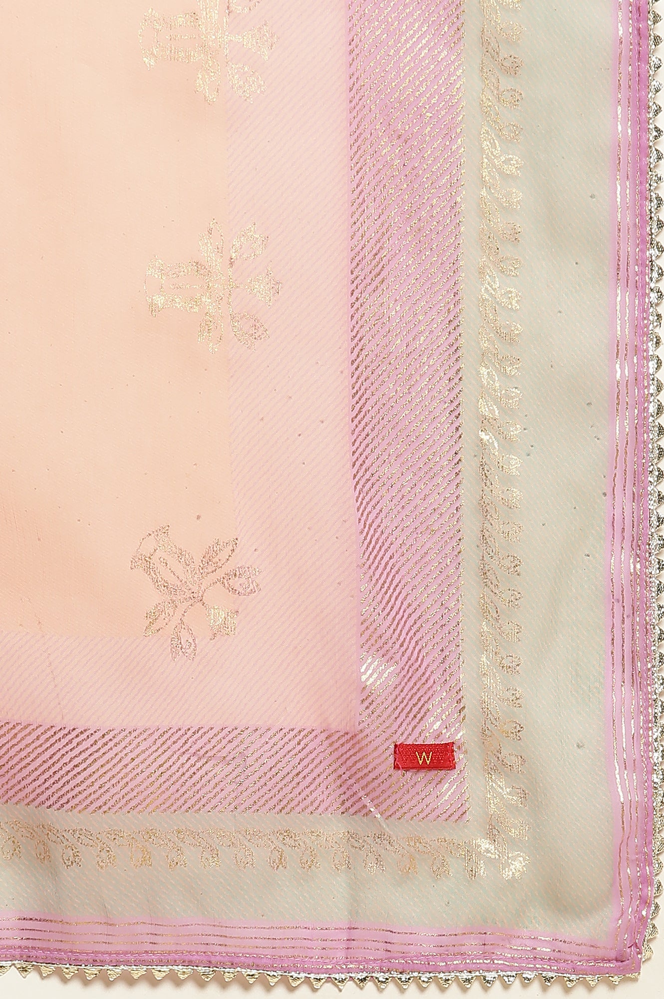 Lilac Printed Chiffon Dupatta