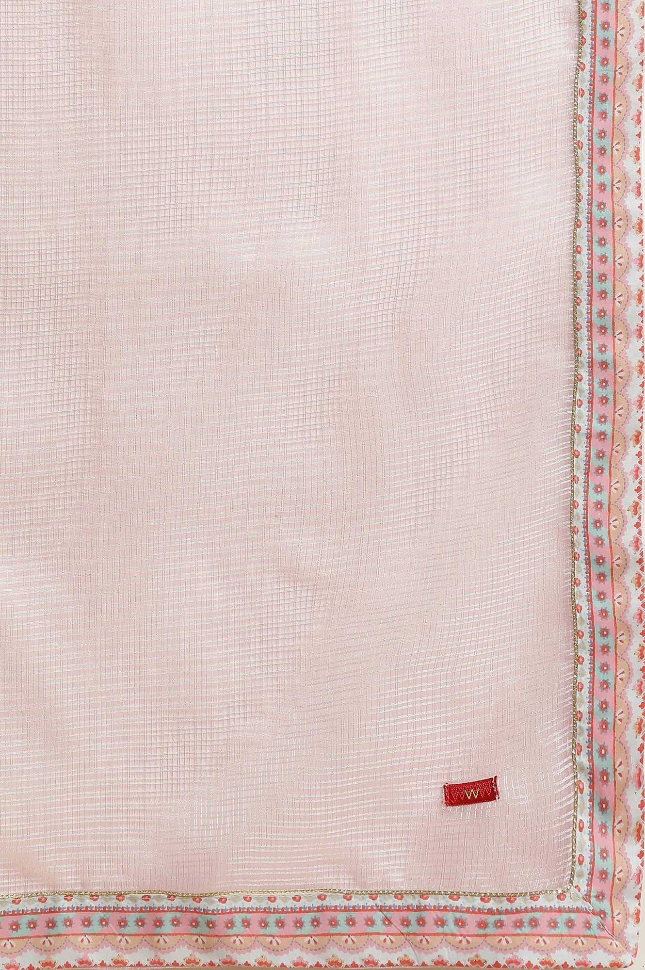 Blue Paisley Printed Anarkali Kurta, Pants &amp; Dupatta Set - wforwoman