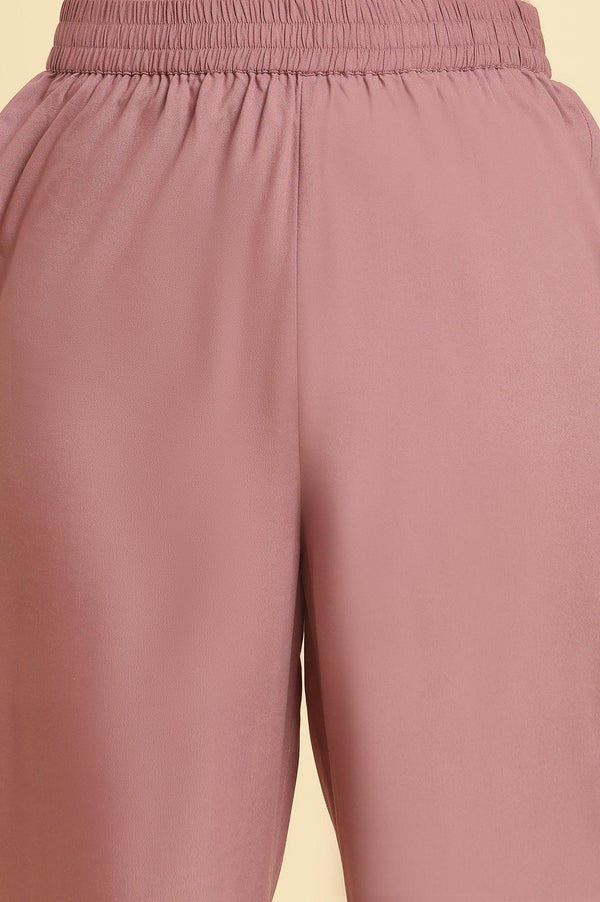 Orchid Pink Embellished Kurta, Pants And Jacquard Dupatta Set