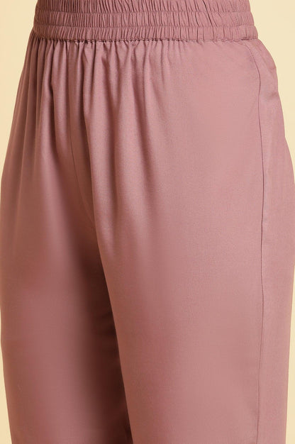 Orchid Pink Embellished Kurta, Pants And Jacquard Dupatta Set - wforwoman